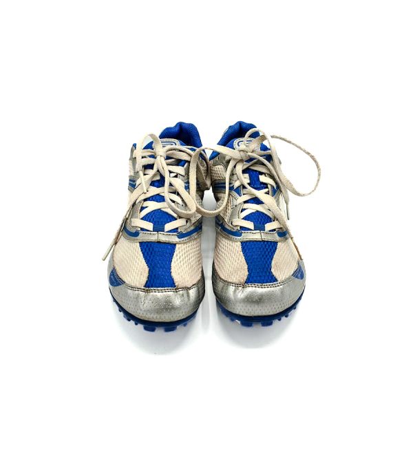 Adidasi dama Kalenji 40 , imitatie de piele , material textil , alb gri albastru , atlestism - imagine 3