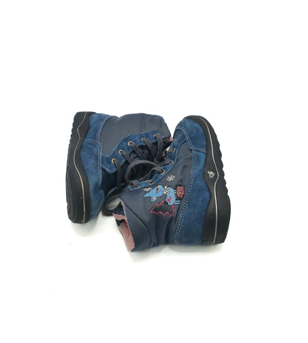 Ghete copii Pepino 23 , piele intoarsa , material textil , albastru - imagine 4
