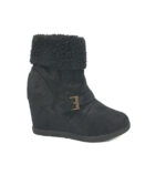 Botine dama 40 , material textil , negru