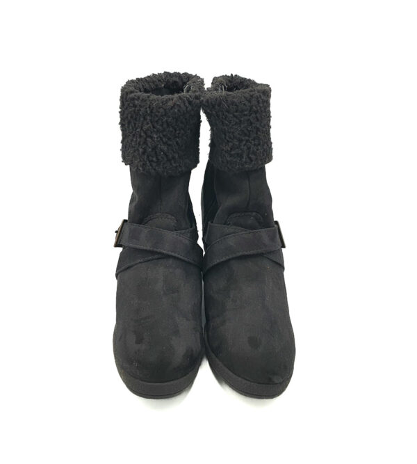 Botine dama 40 , material textil , negru - imagine 3