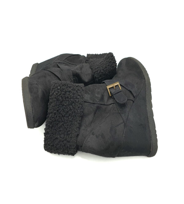 Botine dama 40 , material textil , negru - imagine 4