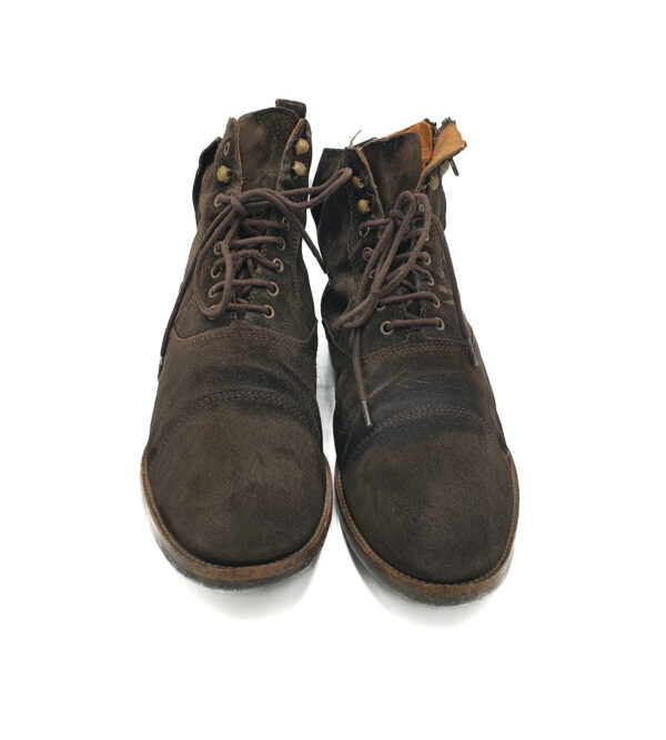Ghete barbati Massimo Dutti 43 , piele intoarsa , maro - imagine 3