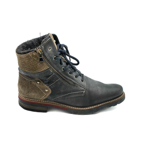 Ghete barbati AM 44 , piele , maro negru - imagine 1