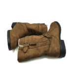 Cizme dama F&F 41 material textil , maro , imblanite - imagine 4