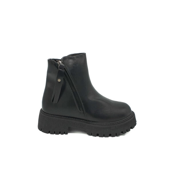 Ghete  dama Franco Banetti imitatie de piele , negru , imblanite - imagine 1