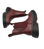 Ghete dama Franco Banetti imitatie de piele , material textil , rosu - imagine 5