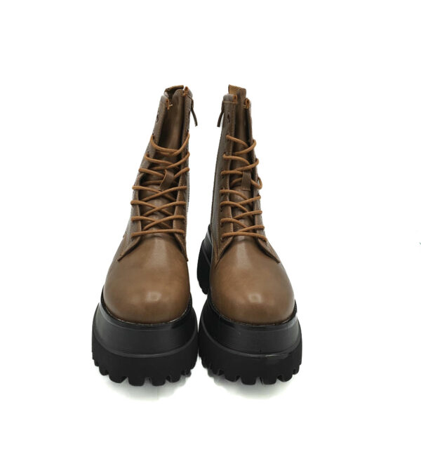Botine dama Franco Banetti  , imitatie piele , negru maro , imblanite - imagine 2