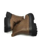 Botine dama Franco Banetti , imitatie piele , negru maro , imblanite - imagine 3