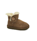 Cizme dama Ugg 37 piele intoarsa , maro , imblanite