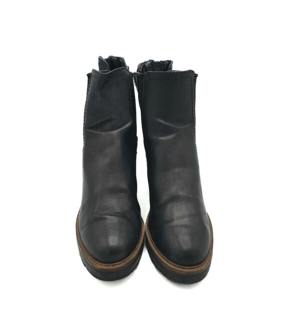 Botine dama 38 imitatie de piele , negru - imagine 3