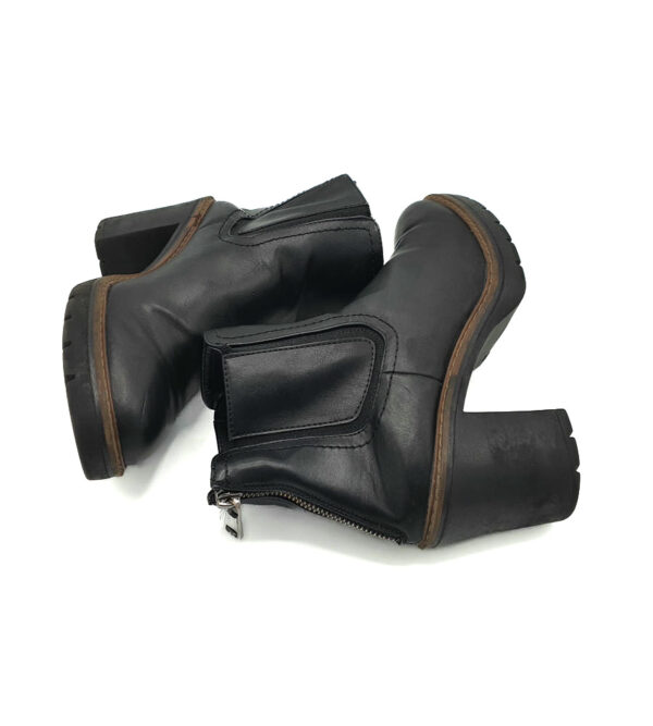 Botine dama 38 imitatie de piele , negru - imagine 4