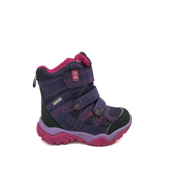 Cizme copii Cortina 29 , imitatie piele , material textil , mov roz - imagine 1