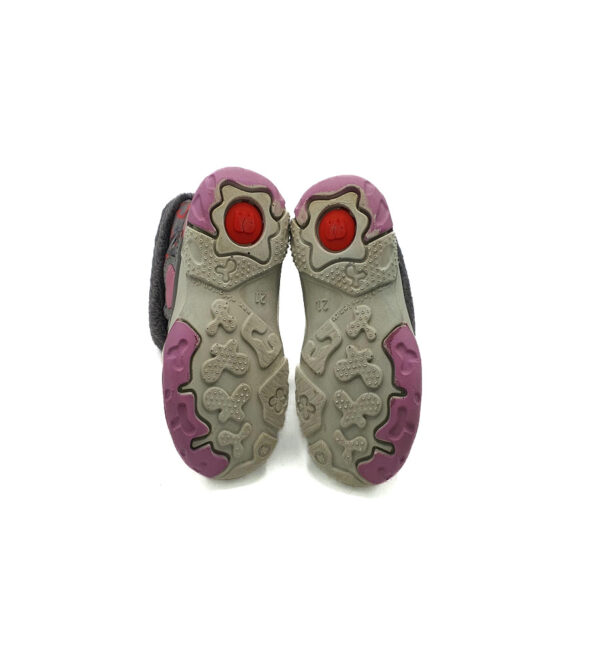 Cizme copii Elefanten 21 , piele , material textil , gri roz - imagine 3