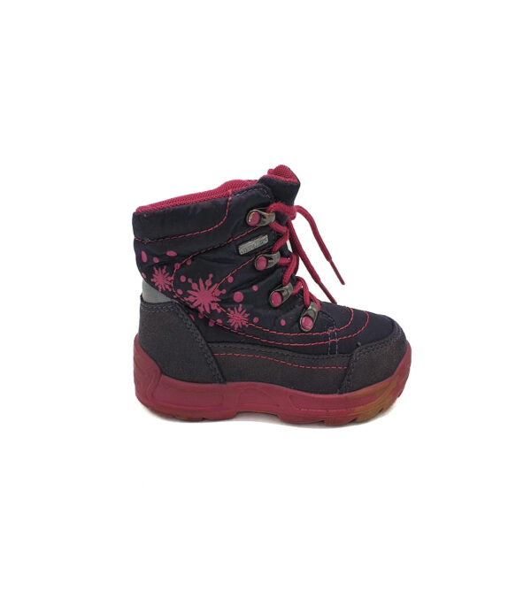 Ghete copii Richter 23 , imitatie piele , material textil , negru roz - imagine 1