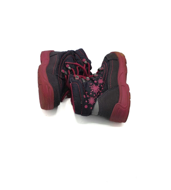 Ghete copii Richter 23 , imitatie piele , material textil , negru roz - imagine 4