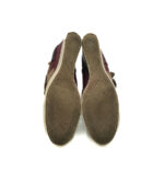 Ghete dama Tamaris 37 , piele intoarsa , material textil , imitatie piele , maro visiniu - imagine 3