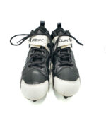 Adidasi barbati Reebok 50 imitatie de piele , negru alb ( fotbal) - imagine 3