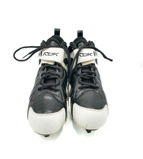 Adidasi barbati Reebok 50 imitatie de piele , negru alb ( fotbal) - imagine 3