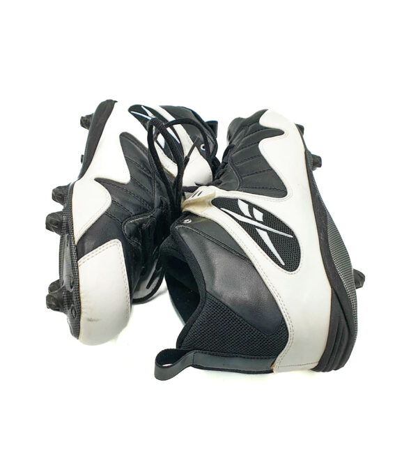 Adidasi barbati Reebok 50 imitatie de piele , negru alb ( fotbal) - imagine 4