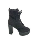 Botine dama Catwalk 40 , material textil , negru