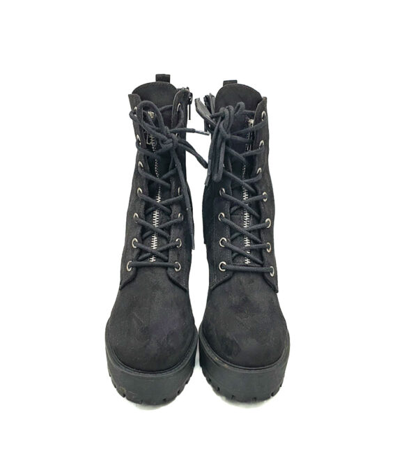 Botine dama Catwalk 40 , material textil , negru - imagine 3