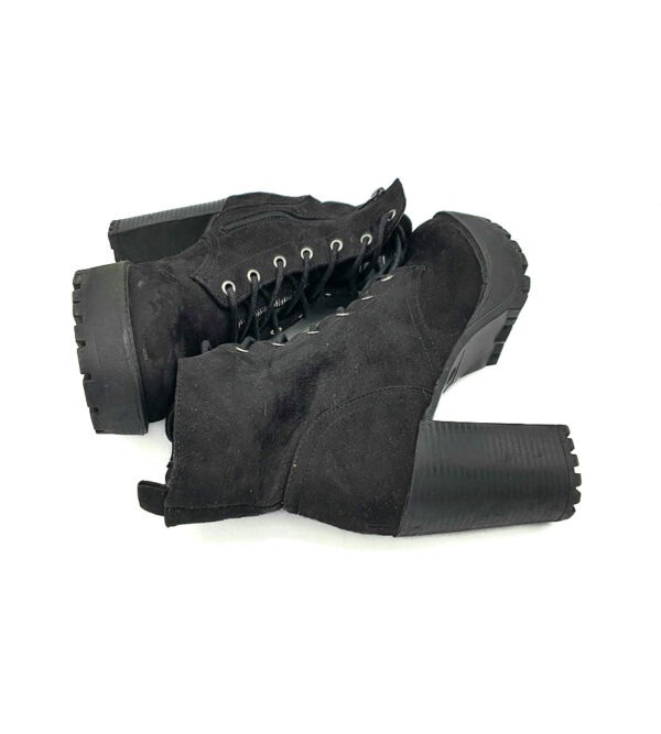 Botine dama Catwalk 40 , material textil , negru - imagine 4