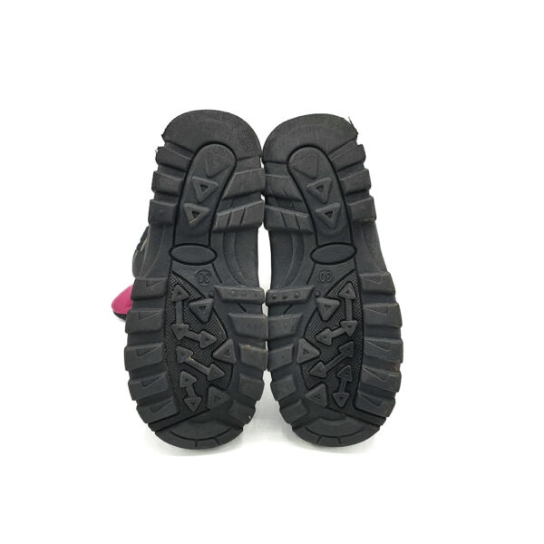 Cizme copii 30 , material textil , imitatie piele , alte materiale , negru roz - imagine 3