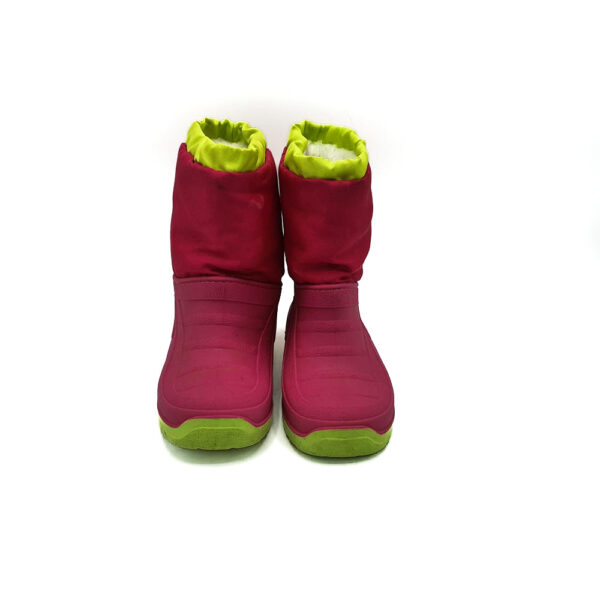 Cizme copii 25 , material textil , alte materiale , rosu verde , imblanite - imagine 5