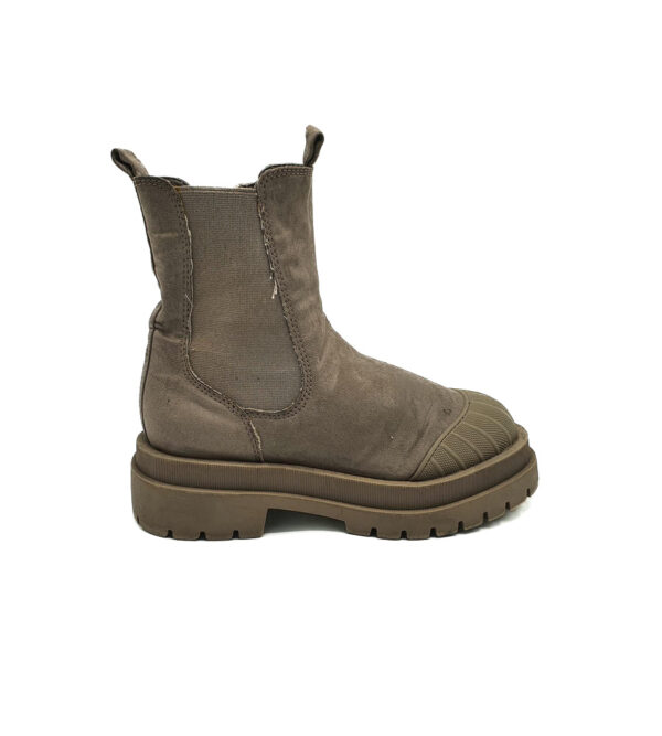 Botine dama Catwalk 38 material textil , crem - imagine 1