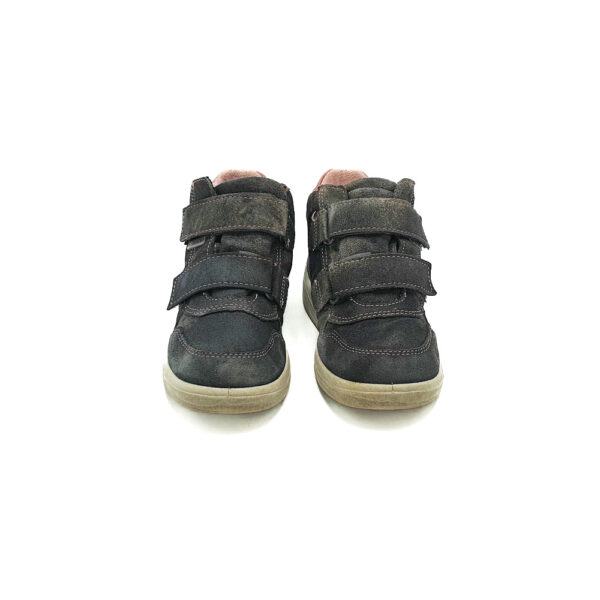 Ghete copii Ricosta 30 , piele intoarsa , negru roz - imagine 2