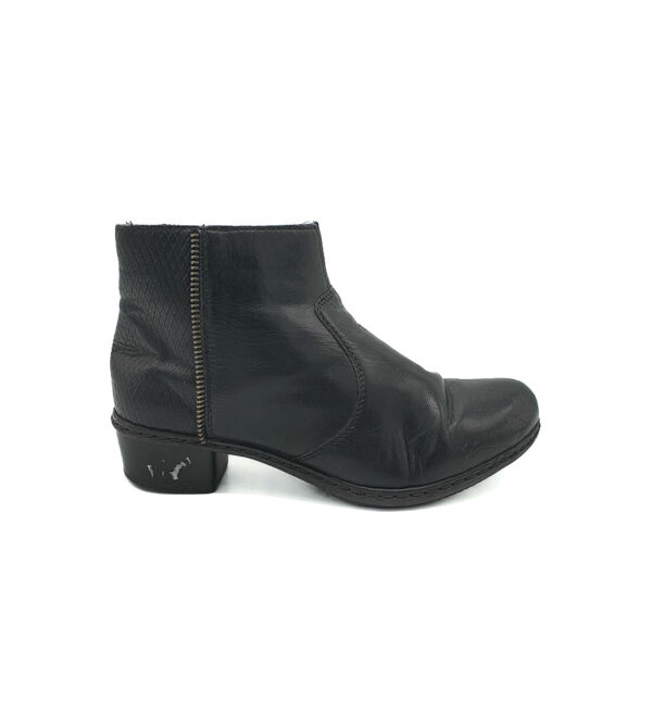 Botine dama Rieker 37 piele , imitatie de piele ,  negru - imagine 1