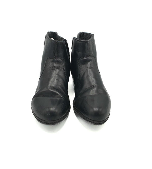 Botine dama Rieker 37 piele , imitatie de piele ,  negru - imagine 3