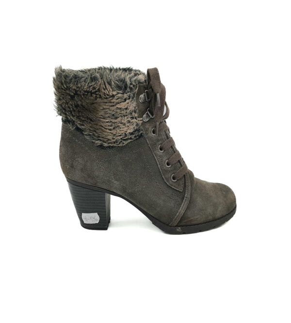 Botine dama Tamaris 40 piele , gri - imagine 1