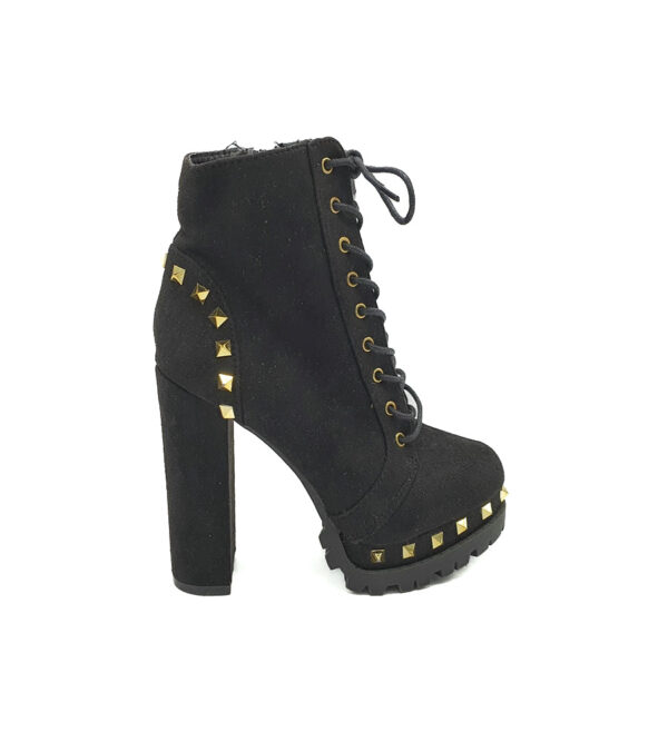 Botine dama Fashion 39.5 material textil , negru - imagine 1