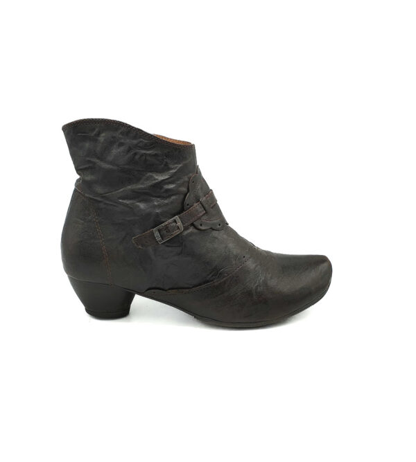Botine dama Think 39.5 piele , maro - imagine 1