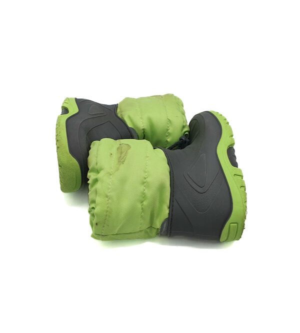 Cizme copii 24 material textil ,  alte materiale , negru verde - imagine 4