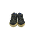 Adidasi copii 20 piele intoarsa , negru alb - imagine 3