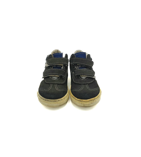 Adidasi copii 20 piele intoarsa , negru alb - imagine 3