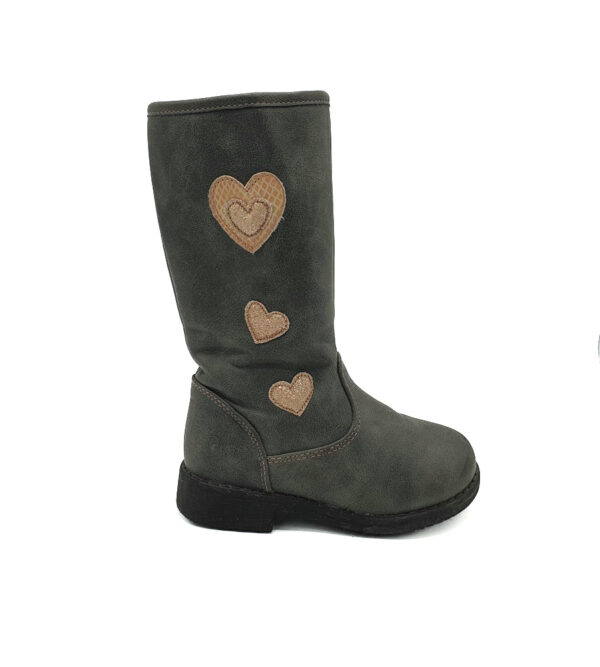 Cizme copii Friboo 27 imitatie de piele , gri - imagine 1