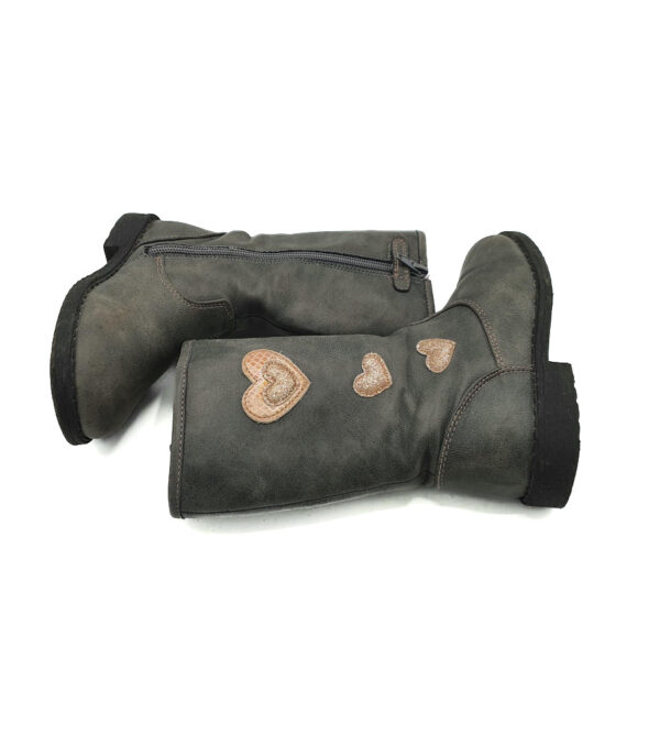 Cizme copii Friboo 27 imitatie de piele , gri - imagine 4