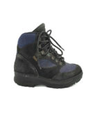 Ghete dama Meindl 38 , piele intoarsa , material textil , negru albastru , Gore-TEX
