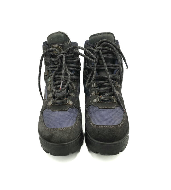 Ghete dama Meindl 38 , piele intoarsa , material textil ,  negru albastru , Gore-TEX - imagine 5