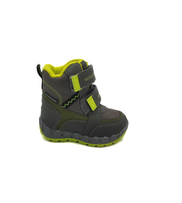 Ghete copii Lupilu 21 , imitatie piele , material textil , gri verde , waterproof - imagine 1