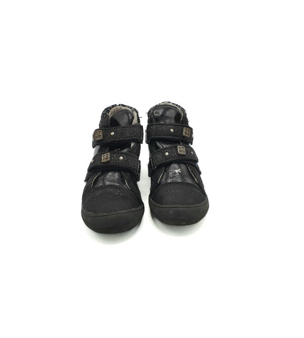 Ghete copii 24 piele , imitatie de piele , negru - imagine 3