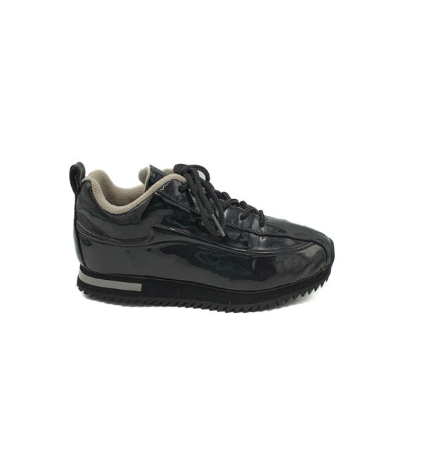 Adidasi dama Slam 37 imitatie de piele , negru - imagine 1