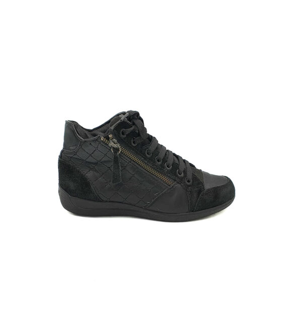 Adidasi dama Geox 37 , piele intoarsa , piele , imitatie piele , negru - imagine 1