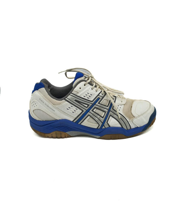 Adidasi barbati Asics 46 imitatie de piele , material textil , alb abastru - imagine 1