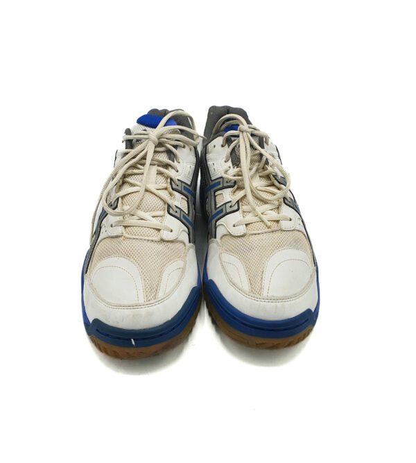 Adidasi barbati Asics 46 imitatie de piele , material textil , alb abastru - imagine 3