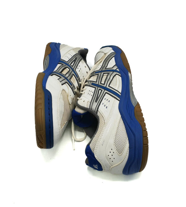 Adidasi barbati Asics 46 imitatie de piele , material textil , alb abastru - imagine 4