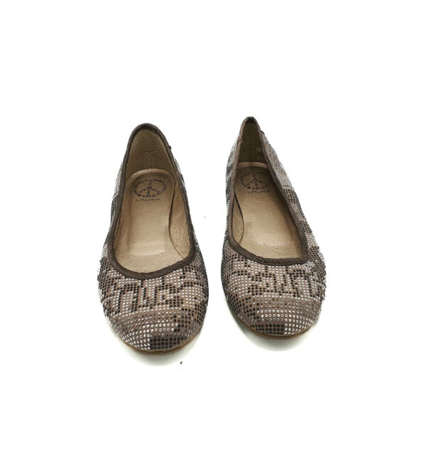 Balerini dama Laura 40 material textil ,  maro - imagine 3